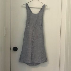 Stripe linen blue/white dress